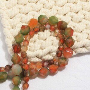 10mm Star Cut Faceted Peacock Agate Beads DIY Jewelry Making
